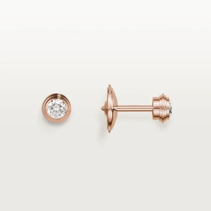 Σκουλαρίκια Diamants Legers, mm – Ροζ χρυσός, διαμάντια – Cartier