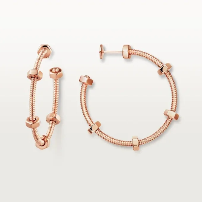 Σκουλαρίκια Ecrou De Cartier – Ροζ χρυσός – Cartier Σκουλαρίκια Ecrou De Cartier – Ροζ χρυσός – Cartier