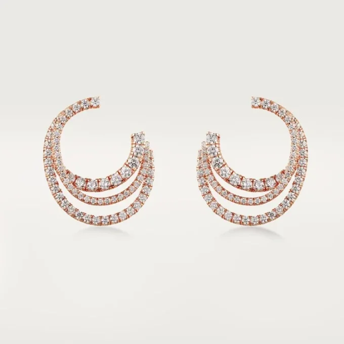 Σκουλαρίκια Etincelle De Cartier – Ροζ χρυσός, διαμάντια – Cartier