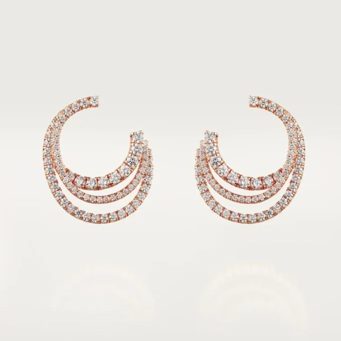 Σκουλαρίκια Etincelle De Cartier – Ροζ χρυσός, διαμάντια – Cartier