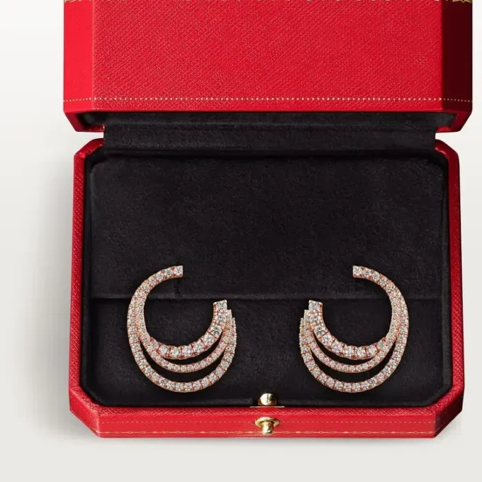 Σκουλαρίκια Etincelle De Cartier – Ροζ χρυσός, διαμάντια – Cartier