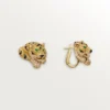 Σκουλαρίκια Faune Et Flore De Cartier, κίτρινα, πορτοκαλί και καφέ διαμάντια, σε στρώση