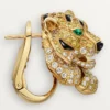 Σκουλαρίκια Faune Et Flore De Cartier, κίτρινα, πορτοκαλί και καφέ διαμάντια, σε στρώση
