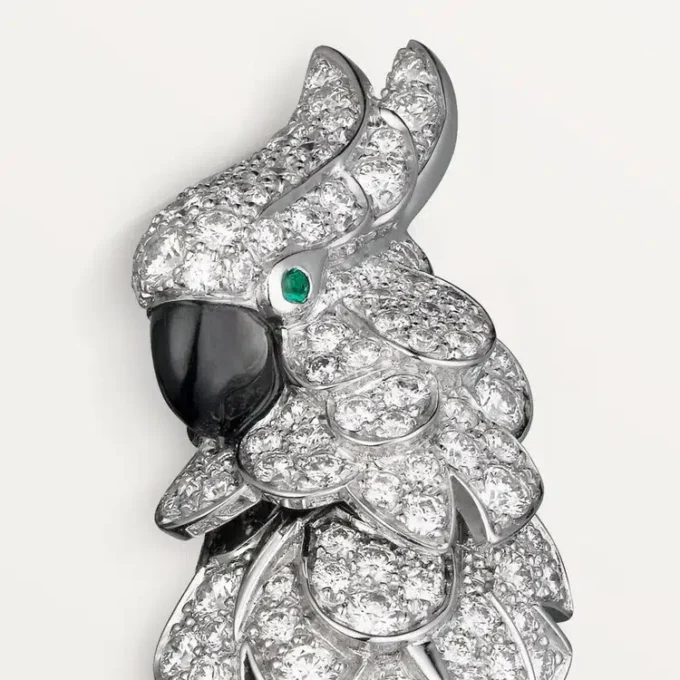 Σκουλαρίκια Faune Et Flore De Cartier, με πάβ Σκουλαρίκια Faune Et Flore De Cartier, με πάβ