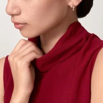 Σκουλαρίκια Juste Un Clou με διαμάντια, ροζ χρυσός | Cartier Us