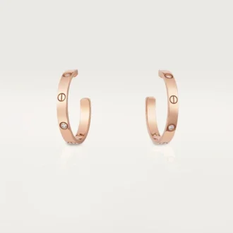 Σκουλαρίκια Love – Ροζ χρυσός, διαμάντια – Cartier