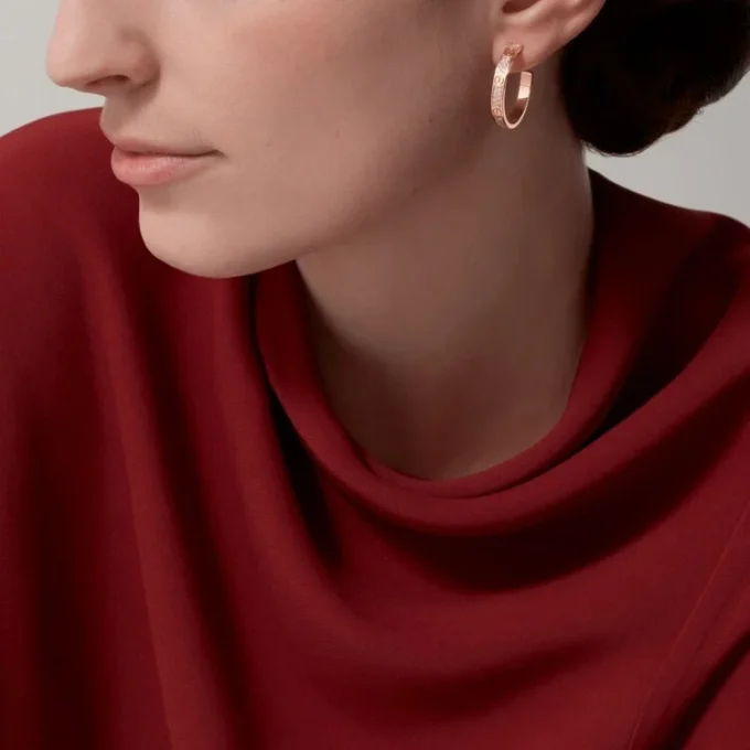 Σκουλαρίκια Love – Ροζ χρυσός, διαμάντια – Cartier
