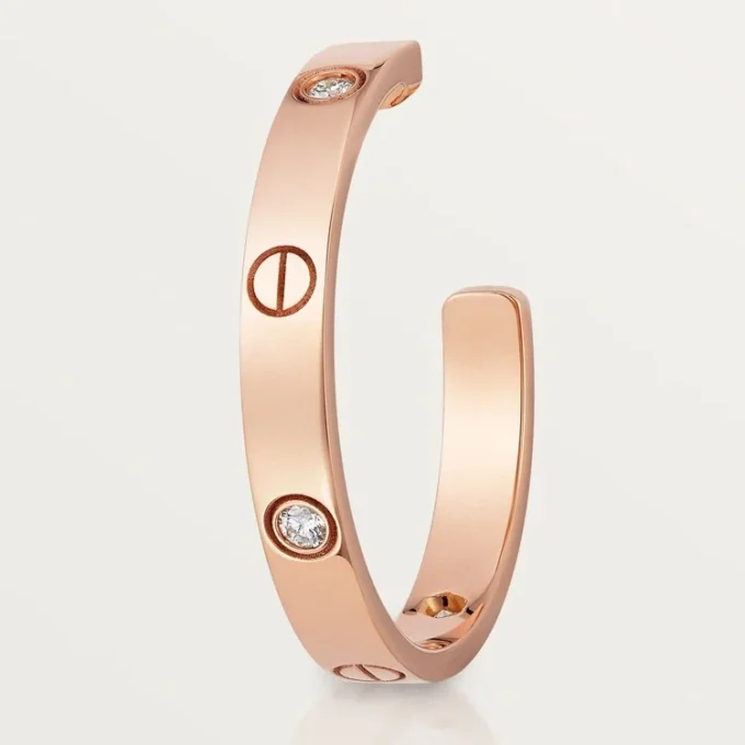 Σκουλαρίκια Love – Ροζ χρυσός, διαμάντια – Cartier