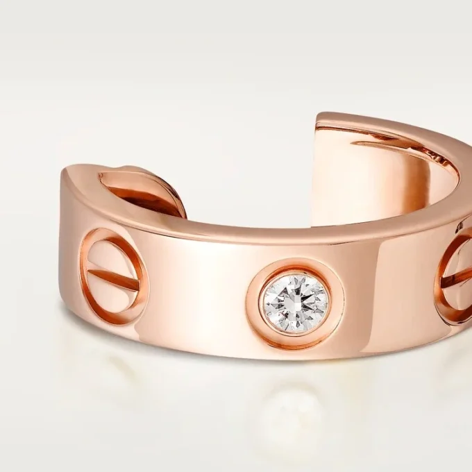 Σκουλαρίκια Love – Ροζ χρυσός, διαμάντια – Cartier