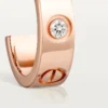 Σκουλαρίκια Love – Ροζ χρυσός, διαμάντια – Cartier