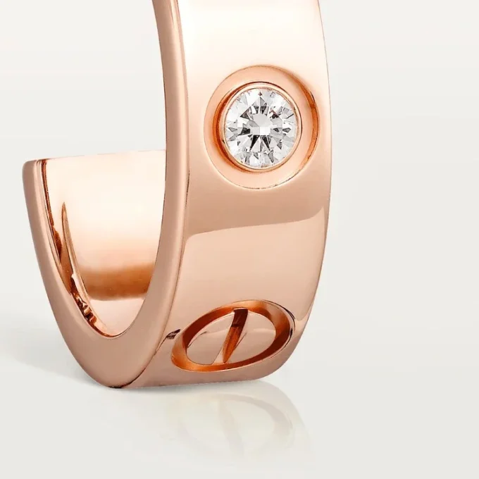 Σκουλαρίκια Love – Ροζ χρυσός, διαμάντια – Cartier