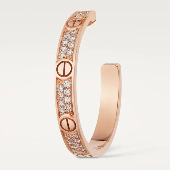 Σκουλαρίκια Love – Ροζ χρυσός, διαμάντια – Cartier