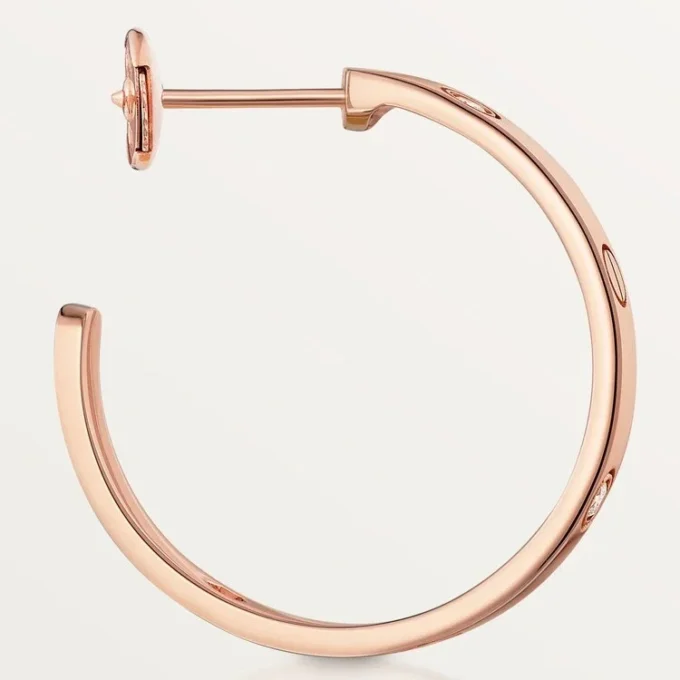 Σκουλαρίκια Love – Ροζ χρυσός, διαμάντια – Cartier