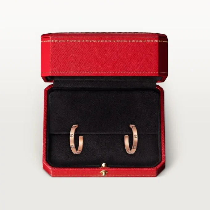 Σκουλαρίκια Love – Ροζ χρυσός, διαμάντια – Cartier