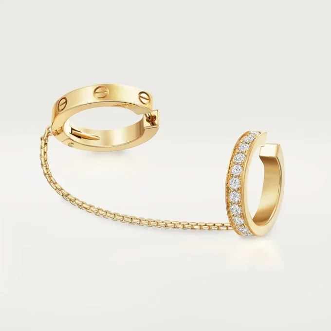 Σκουλαρίκια Love Single, Multiwear, Half-Paved