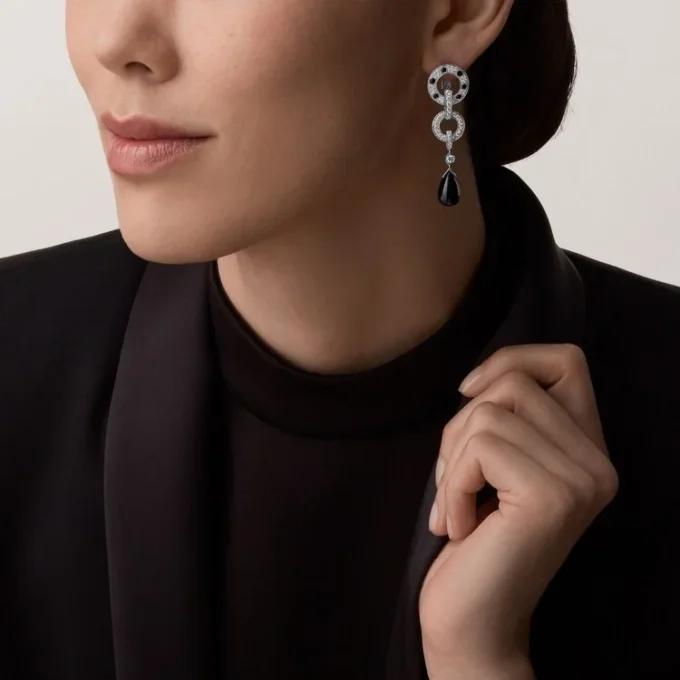 Σκουλαρίκια Panthere De Cartier, με πάβ