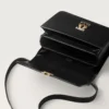 Τσάντα ώμου, Mini, Double C De Cartier – Μαύρο δέρμα μοσχαριού, φινίρισμα σε χρυσό και μαύρο σμάλτο – Cartier