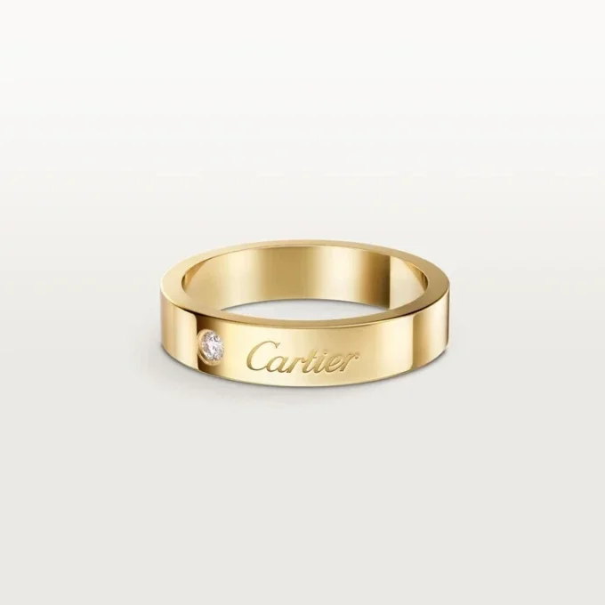 Βέρα C De Cartier, πλάτος 4 mm, 1 διαμάντι Βέρα C De Cartier, πλάτος 4 mm, 1 διαμάντι