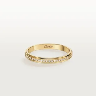 Βέρα Cartier D’amour, πλάτος 2,3 mm, με πάβ