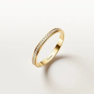 Βέρα Cartier D’amour, πλάτος 2,3 mm, με πάβ