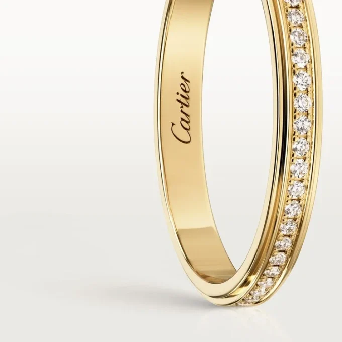 Βέρα Cartier D’amour, πλάτος 2,3 mm, με πάβ Βέρα Cartier D’amour, πλάτος 2,3 mm, με πάβ