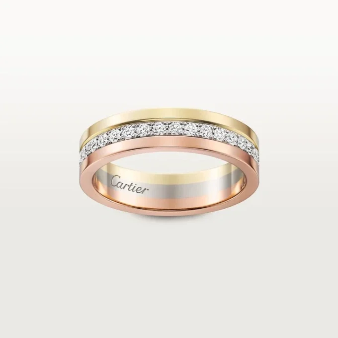 Βέρα Vendome Louis Cartier, πλάτος 4,8 mm, με πάβ