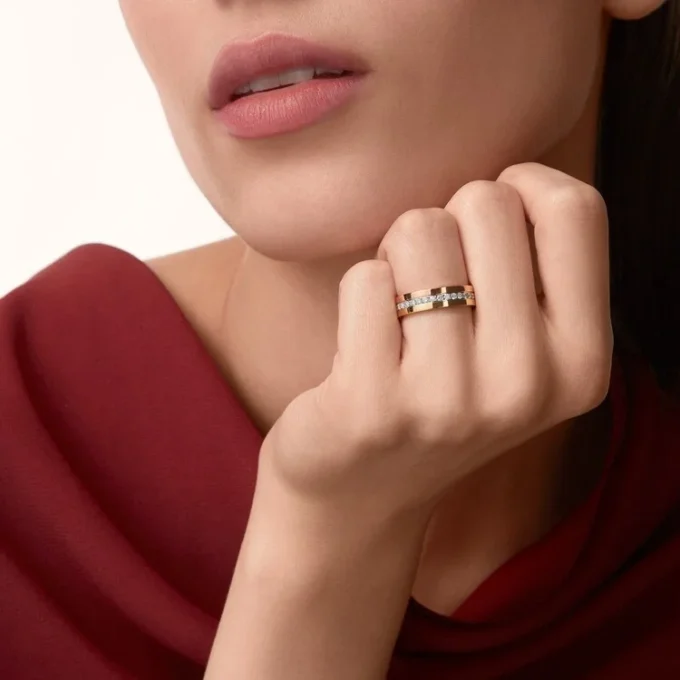 Βέρα Vendome Louis Cartier, πλάτος 4,8 mm, με πάβ