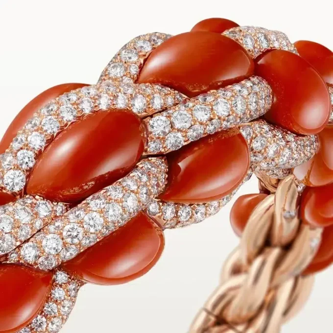 Βραχιόλι Cartier Libre Tressage, Κοράλλι Βραχιόλι Cartier Libre Tressage, Κοράλλι