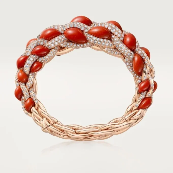 Βραχιόλι Cartier Libre Tressage, Κοράλλι Βραχιόλι Cartier Libre Tressage, Κοράλλι