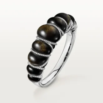 Βραχιόλι Cartier Libre Tressage, Οψιδιανός, Διαμάντια