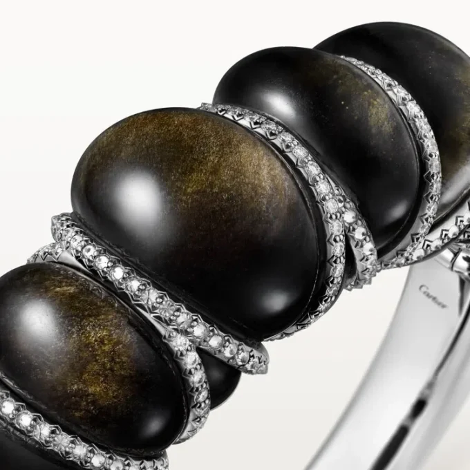 Βραχιόλι Cartier Libre Tressage, Οψιδιανός, Διαμάντια Βραχιόλι Cartier Libre Tressage, Οψιδιανός, Διαμάντια