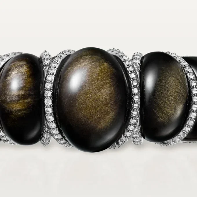 Βραχιόλι Cartier Libre Tressage, Οψιδιανός, Διαμάντια