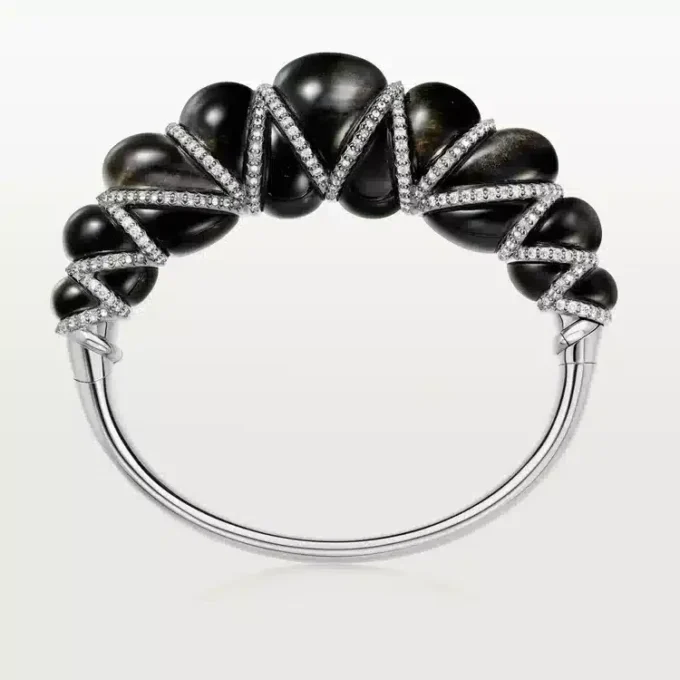 Βραχιόλι Cartier Libre Tressage, Οψιδιανός, Διαμάντια Βραχιόλι Cartier Libre Tressage, Οψιδιανός, Διαμάντια