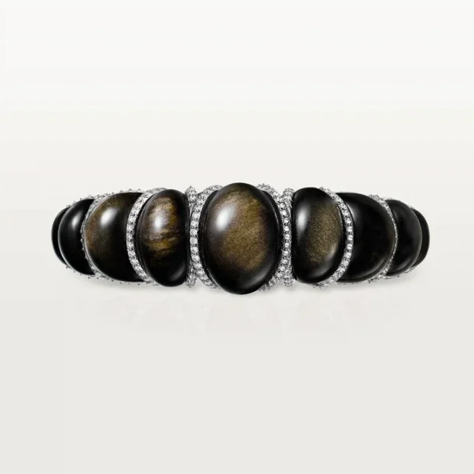 Βραχιόλι Cartier Libre Tressage, Οψιδιανός, Διαμάντια