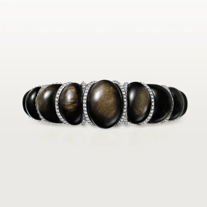 Βραχιόλι Cartier Libre Tressage, Οψιδιανός, Διαμάντια Βραχιόλι Cartier Libre Tressage, Οψιδιανός, Διαμάντια