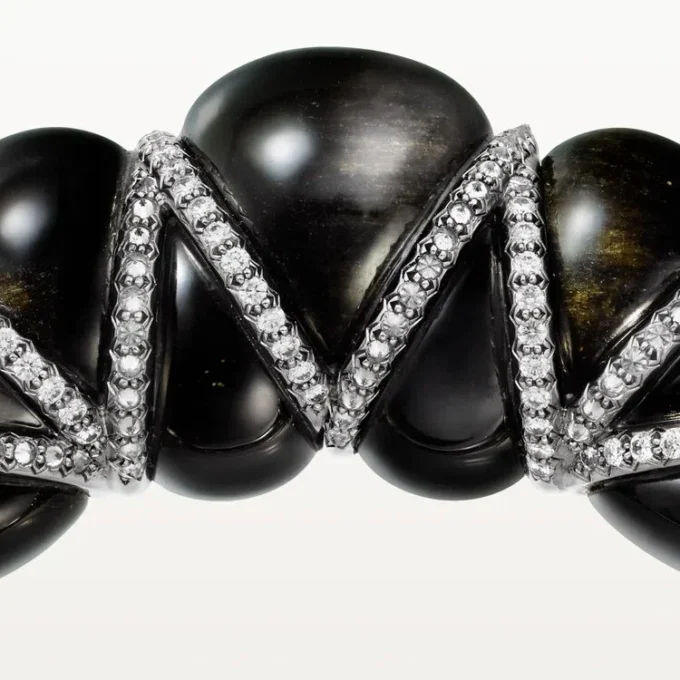 Βραχιόλι Cartier Libre Tressage, Οψιδιανός, Διαμάντια Βραχιόλι Cartier Libre Tressage, Οψιδιανός, Διαμάντια