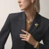 Καρφίτσα Faune Et Flore De Cartier, κίτρινα, πορτοκαλί και καφέ διαμάντια, στρωμένα Καρφίτσα Faune Et Flore De Cartier, κίτρινα, πορτοκαλί και καφέ διαμάντια, στρωμένα