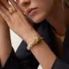 Βραχιόλι Faune Et Flore De Cartier, κίτρινα, πορτοκαλί και καφέ διαμάντια, με στρώση