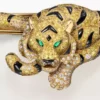 Βραχιόλι Faune Et Flore De Cartier, κίτρινα, πορτοκαλί και καφέ διαμάντια, με στρώση