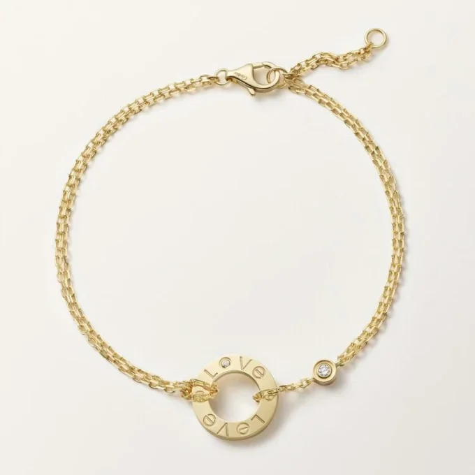Βραχιόλι Love – Κίτρινο χρυσό, διαμάντια – Cartier