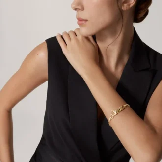 Βραχιόλι Panthere De Cartier – Κίτρινο χρυσό, λάκα, διαμάντια, γρανάτες τσαβορίτη, όνυχας – Cartier