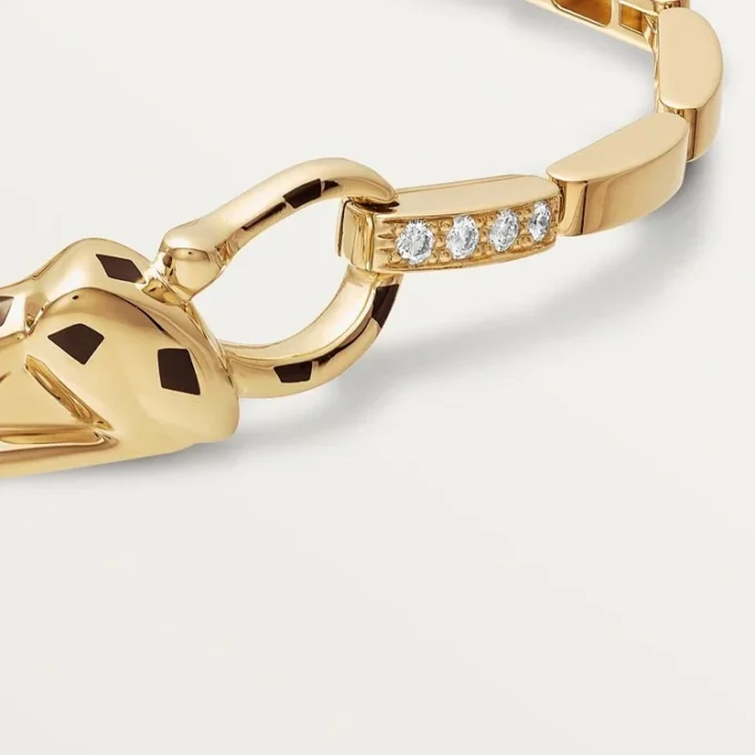 Βραχιόλι Panthere De Cartier – Κίτρινο χρυσό, λάκα, διαμάντια, γρανάτες τσαβορίτη, όνυχας – Cartier Βραχιόλι Panthere De Cartier – Κίτρινο χρυσό, λάκα, διαμάντια, γρανάτες τσαβορίτη, όνυχας – Cartier