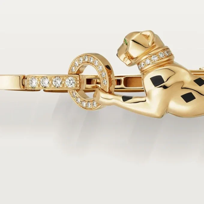 Βραχιόλι Panthere De Cartier – Κίτρινο χρυσό, λάκα, διαμάντια, γρανάτες τσαβορίτη, όνυχας – Cartier Βραχιόλι Panthere De Cartier – Κίτρινο χρυσό, λάκα, διαμάντια, γρανάτες τσαβορίτη, όνυχας – Cartier
