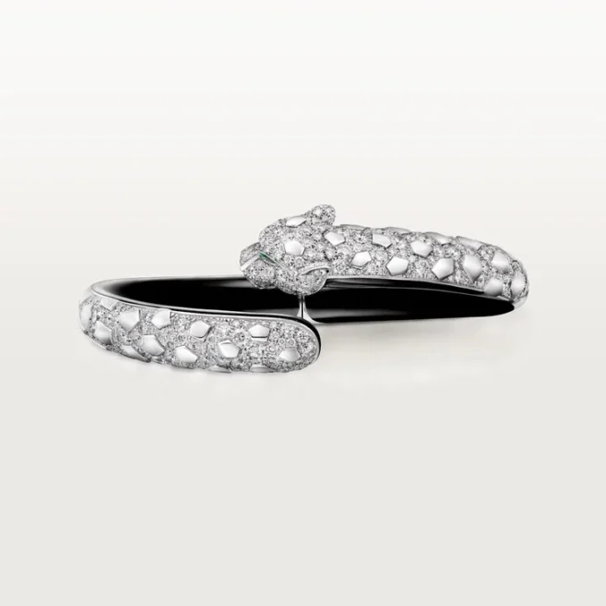 Βραχιόλι Panthere De Cartier, μαύρο λάκα, με πάβ Βραχιόλι Panthere De Cartier, μαύρο λάκα, με πάβ