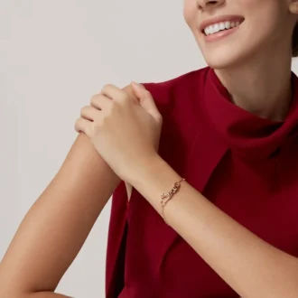 Βραχιόλι Panthere De Cartier – Ροζ χρυσός, γρανάτες τσαβορίτη, διαμάντια – Cartier