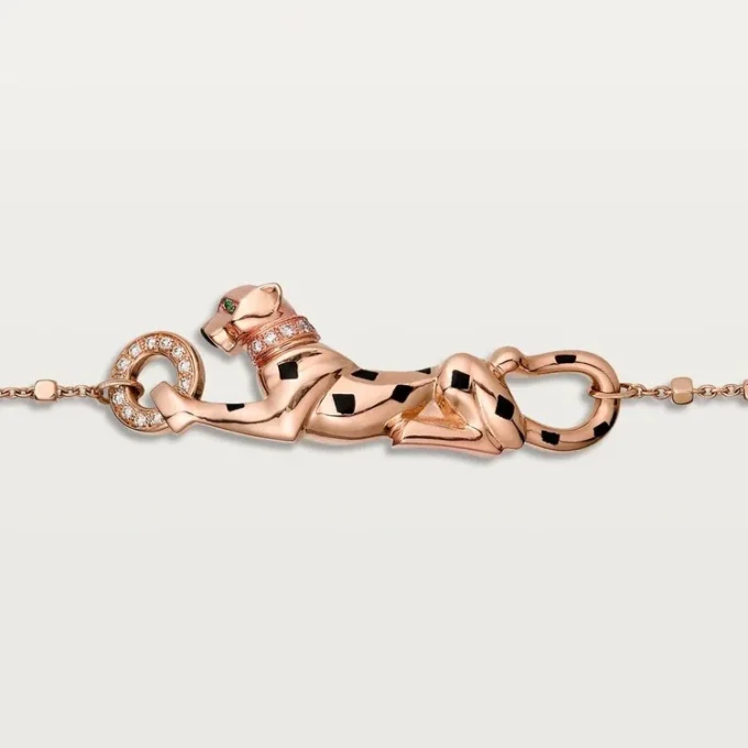 Βραχιόλι Panthere De Cartier – Ροζ χρυσός, γρανάτες τσαβορίτη, διαμάντια – Cartier Βραχιόλι Panthere De Cartier – Ροζ χρυσός, γρανάτες τσαβορίτη, διαμάντια – Cartier