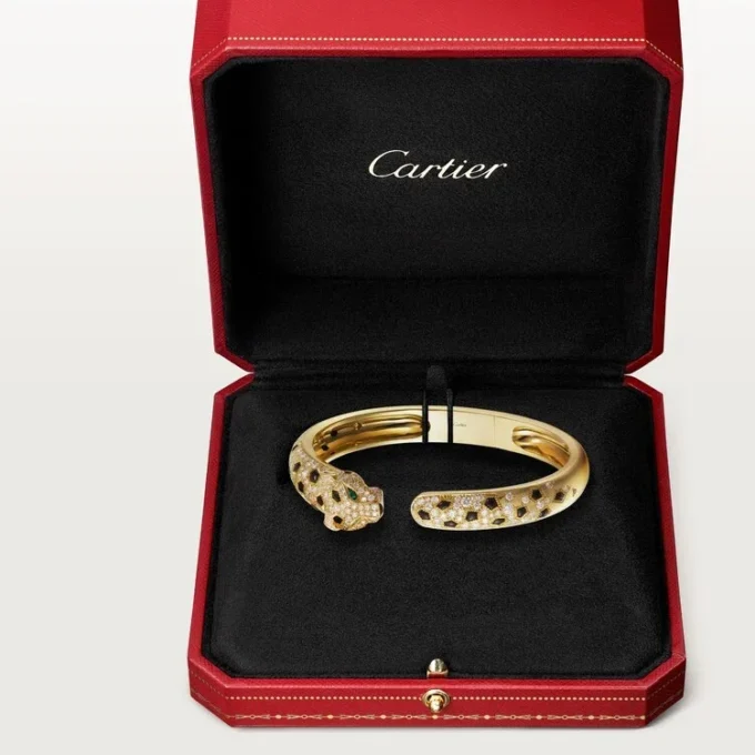 Βραχιόλι Panthere De Cartier, μεσαίο μοντέλο, ημι-στολισμένο Βραχιόλι Panthere De Cartier, μεσαίο μοντέλο, ημι-στολισμένο