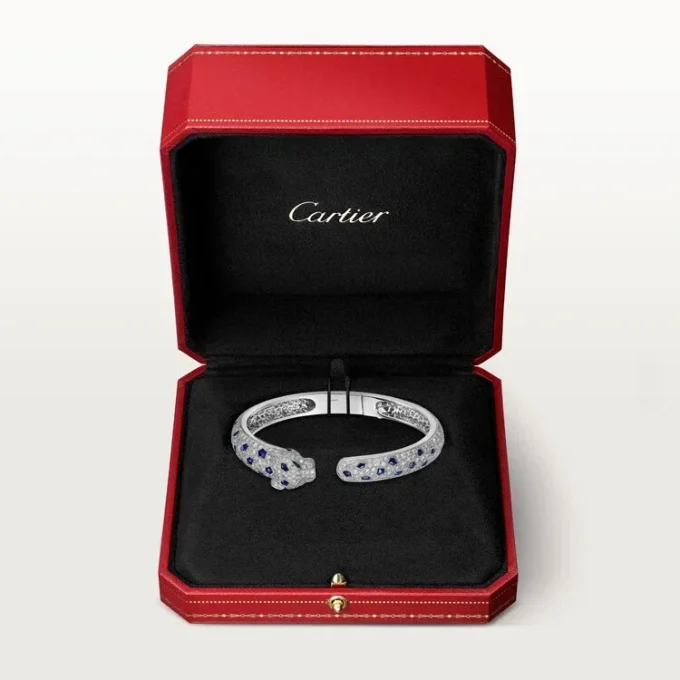 Βραχιόλι Panthere De Cartier, μεσαίο μοντέλο, με πάβ