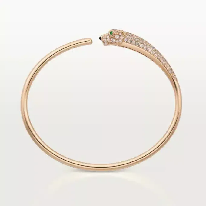 Βραχιόλι Panthere De Cartier, μικρό μοντέλο, με ημι-παβέ Βραχιόλι Panthere De Cartier, μικρό μοντέλο, με ημι-παβέ