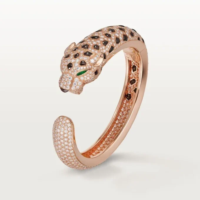 Βραχιόλι Panthere De Cartier, οψιδιανός, με πάβ Βραχιόλι Panthere De Cartier, οψιδιανός, με πάβ